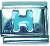 Light blue letter H - Italian charm - Click Image to Close